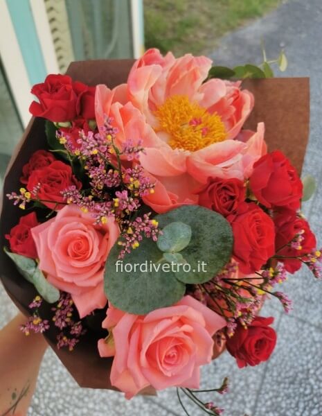 Bouquet Maggio colori caldi