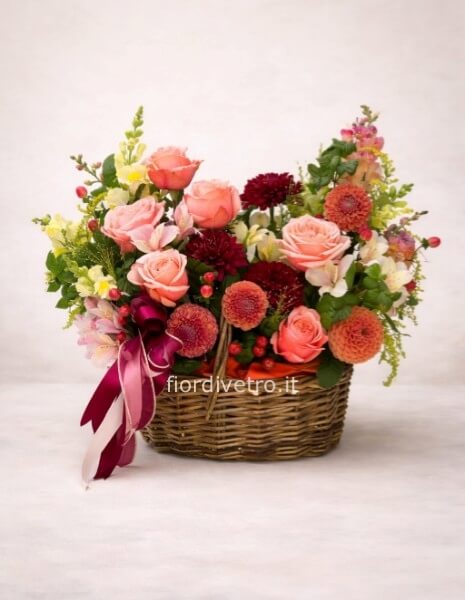 Cesto fiorito luxury
